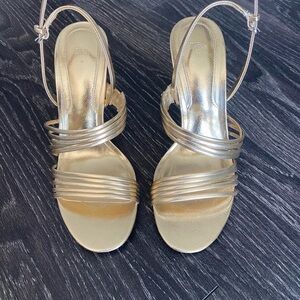 Zara gold heels 7.5/38